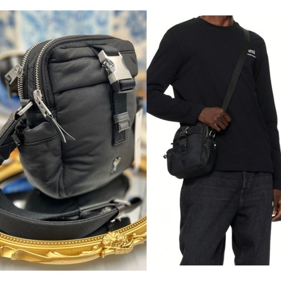 Ami Alexandre Mattiussi Other - 🆕 AMI PARIS 🧿 NWT Black Ami de Coeur Crossbody Pocket Pouch